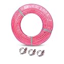 Heavy Duty Highly Durable PVC Zebra Lining Hose Pipe For Watering (3/4 INCH), Garden Usage, Car Washing, Floor Cleaning/Choose Size (30 Meter Hose Pipe, Pink)
