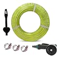 Heavy Duty Highly Durable PVC Zebra Lining Hose Pipe For Watering (3/4 INCH), Garden Usage, Car Washing, Floor Cleaning/Choose Size (5 Meter Hose Pipe With 8 Pattern Sprayer Gun, Lemon Green)