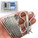 Heavy Duty Hitch Pins - 12 Pcs Spring Retaining Wire R Clips M3x60mm for Trailer Tractors Mower Carts Trucks
