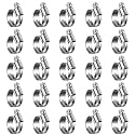Non-Slip Stainless Steel Worm Gear Hose Clamps 5/8 to 1-1/16"(16-27mm)