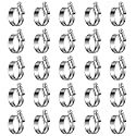 Non-Slip Stainless Steel Worm Gear Hose Clamps 3/4 to 1-1/4"(20-32mm)