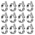 Non-Slip Stainless Steel Worm Gear Hose Clamps 3/4 to 1-1/4"(20-32mm)