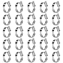 Non-Slip Stainless Steel Worm Gear Hose Clamps 1-3/16 to 1-3/4"(30-45mm)