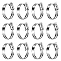 Non-Slip Stainless Steel Worm Gear Hose Clamps 1-1/4 to 2"(32-51mm)