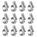 Non-Slip Stainless Steel Worm Gear Hose Clamps 3/8 to 5/8"(10-16mm)