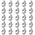 Non-Slip Stainless Steel Worm Gear Hose Clamps 1/2 to 3/4"(12-20mm)