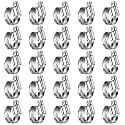 Non-Slip Stainless Steel Worm Gear Hose Clamps 5/8 to 1"(16-25mm)