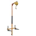 Heavy-Duty Manual Winch Hoist with Folding Bracket for Easy Outdoor Air Conditioner Installation - Lifting Crane Tool for Efficient Setup