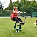 Heavy Duty Outdoor Gym Rowing Machine – All-Weather Powder Coated Open Air Seated Rower Fitness Equipment for Public Parks, Residential Societies & Gardens