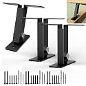 Heavy Duty Pergola Roof Riser Beam Bracket for Gazebo Roof Posts - Adjustable 90° Support, Wind & Snow Resistant, Includes Screws & Drill Bits, Black, 3 Pieces