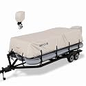 Heavy Duty Pontoon Boat Cover with 1400D Marine Grade Fabric 21'-24'