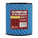 Heavy Duty PP/Polyester/Nylon Rope on Spool, Blue/White, 1/4inX1640FT