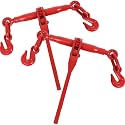 Heavy Duty Ratchet Chain Binder 5/16"-3/8"(8mm-10mm), Forged Steel Cargo Tie Down with 5400LBS Working Load Limit & 19000LBS Break Strength for Truck Trailer Flatbed Transport, 2 Pack
