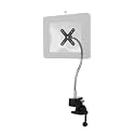 Heavy-Duty Security Gooseneck Clamp – CTA Digital Gooseneck Clamp Stand with VESA Plate for Use on Poles or Flat Surfaces (ADD-HGTS)