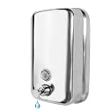 Heavy Duty Soap Dispenser Wall Mount Stainless Steel Soap Dispenser Manual Liquid Pump Rust-Proof Leak Free Pump for Commercial & Home Kitchen Bathroom (34 fl.oz./1000ml)