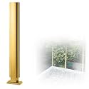 Heavy Duty Stainless Steel Balustrade Post, No-Punch Glass Railing Column for Stairs with Slots &amp; Base, 24 32 36 40 48 in High Vitreous Railing Post(A-MID,Height 36in/90cm)