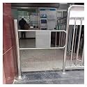 Heavy-Duty Stainless Steel Spring-Loaded Safety Swing Gate - One-Way Access Door for Restaurants, Supermarkets, Malls - Secure & Easy Installation, Left-Handed, 65x100 cm