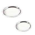 Heavy duty Stainless Steel ss Lid for vessels, kadai Lid (Dia:22.5cm (9.0inches) Approx.Wt: 375gm. S15-2pcs)