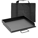 Heavy Duty Steel Griddle for Camp Chef 14" Stove Cooking Systems, Carbon Steel Flat Top with Carry Bag for Camp Chef 1-Burner Griddle Outdoor Cooking Equipment 14" x 16"