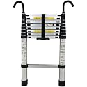 Heavy Duty Telescopic Ladder 2.6m/ 3.8m/ 5m/ 6.2m Tall, Aluminum Folding Telescoping Ladder with Hooks for Home Roof Top Tent RV Attic Outdoor Use Warm as,1.5m/5ft