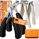 Heavy Duty Toenail Clippers for Thick Ingrown Nails Fingernail Set (8Pack - Silver)