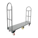 Heavy Duty U-Boat Cart, 15.7 x60.5 Inch 2000lbs Capacity U-Boat Platform Truck Dolly U-Boat Truck Steel with Removable Handles Utility Cart for Storage Rooms, Transportation Facilities