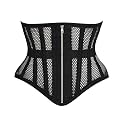 Heavy Duty Underbust Steel Boned Waist Trainer Cincnher Womens Waspie Mesh Corset