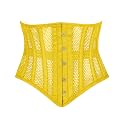 Heavy Duty Underbust Steel Boned Waist Trainer Cincnher Womens Waspie Mesh Corset