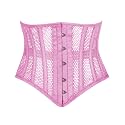 Heavy Duty Underbust Steel Boned Waist Trainer Cincnher Womens Waspie Mesh Corset