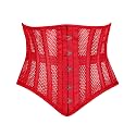 Heavy Duty Underbust Steel Boned Waist Trainer Cincnher Womens Waspie Mesh Corset