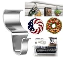 Heavy Duty Vinyl Siding Hooks for Hanging, Outdoor No-Hole Siding Hangers, Stainless Steel Siding Clips Front Door Wreath Hanger for Flags Lights Christmas Decor (10Pcs)
