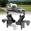 Heavy Duty Weight Distribution Hitch Hookup Brackets, Replacement Hitch Bracket with Black Powder Coating, Compatible with Most Trailers RVs Trucks Yachts Reduces Trailer Stress (2 pcs)
