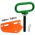 Heavy Duty Zero Turn Mower Trailer Hitch with Bolts 1/8"(3mm) and Strong Magnet Trailer Gate Pin 1/2'' Hole Hitch Mount Orange (Pack of 1)