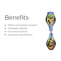 Heavy Quality Wave Board with 360 Degree Rotating Lights On Wheels and Anti Slip Concaved Platform for Adults Ages 6 up, Multicolour Metal;Polyurethane;Urethane uk