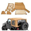 HECASA Soft Compatible with 97-06 Jeep Wrangler TJ 2 Door Spice Soft Roof
