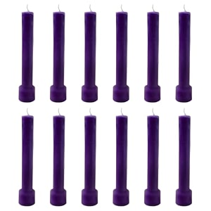 taper candle for home dcor  soy wax healing aromatherapy longlasting candles  clean burn for elegant lighting amp ritual uses purple pack of 1 12 candles in each box