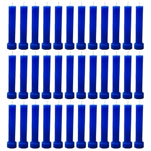 taper candle for home dcor  soy wax healing aromatherapy longlasting candles  clean burn for elegant lighting and ritual uses blue pack of 3 12 candles in each box