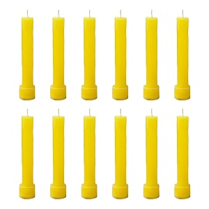 taper candle for home dcor  soy wax healing aromatherapy longlasting candles  clean burn for elegant lighting amp ritual uses yellow pack of 1 12 candles in each box