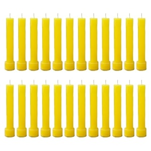 taper candle for home dcor  soy wax healing aromatherapy longlasting candles  clean burn for elegant lighting amp ritual uses yellow pack of 2 12 candles in each box