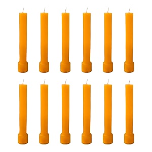 taper candle for home dcor  soy wax healing aromatherapy longlasting candles  clean burn for elegant lighting amp ritual uses orange pack of 1 12 candles in each box
