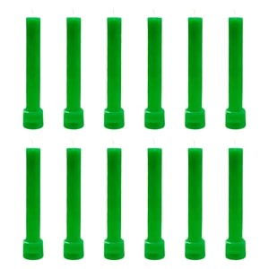 taper candle for home dcor  soy wax healing aromatherapy longlasting candles  clean burn for elegant lighting amp ritual uses green pack of 1 12 candles in each box