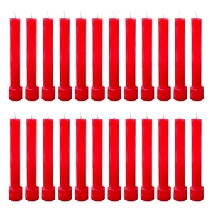taper candle for home dcor  soy wax healing aromatherapy longlasting candles  clean burn for elegant lighting amp ritual uses red pack of 2 12 candles in each box