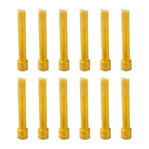 taper candle for home dcor  soy wax healing aromatherapy longlasting candles  clean burn for elegant lighting amp ritual uses golden pack of 1 12 candles in each box