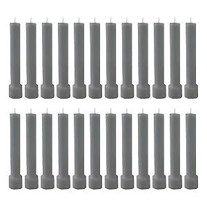 taper candle for home dcor  soy wax healing aromatherapy longlasting  clean burn for elegant lighting amp ritual uses grey pack of 2 12 candles in each box