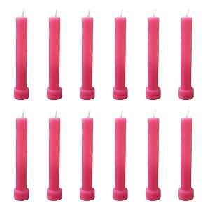 taper candle for home dcor  soy wax healing aromatherapy longlasting candles  clean burn for elegant lighting amp ritual uses pink pack of 1 12 candles in each box