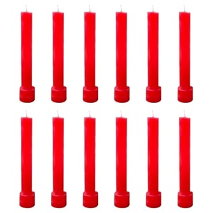 taper candle for home dcor  soy wax healing aromatherapy longlasting candles  clean burn for elegant lighting amp ritual uses red pack of 1 12 candles in each box