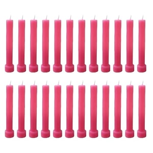 taper candle for home dcor  soy wax healing aromatherapy longlasting candles  clean burn for elegant lighting amp ritual uses pink pack of 2 12 candles in each box