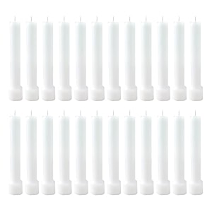 taper candle for home dcor  soy wax healing aromatherapy longlasting candles  clean burn for elegant lighting amp ritual uses white pack of 2 12 candles in each box