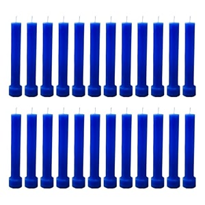 taper candle for home dcor  soy wax healing aromatherapy longlasting candles  clean burn for elegant lighting amp ritual uses blue pack of 2 12 candles in each box