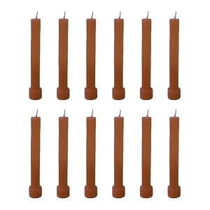 taper candle for home dcor  soy wax healing aromatherapy longlasting candles  clean burn for elegant lighting amp ritual uses brown pack of 112 candles in each box
